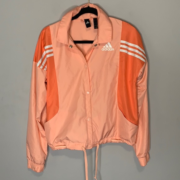 adidas Jackets & Blazers - Adidas 3-Stripes Coaches Jacket peach coral S